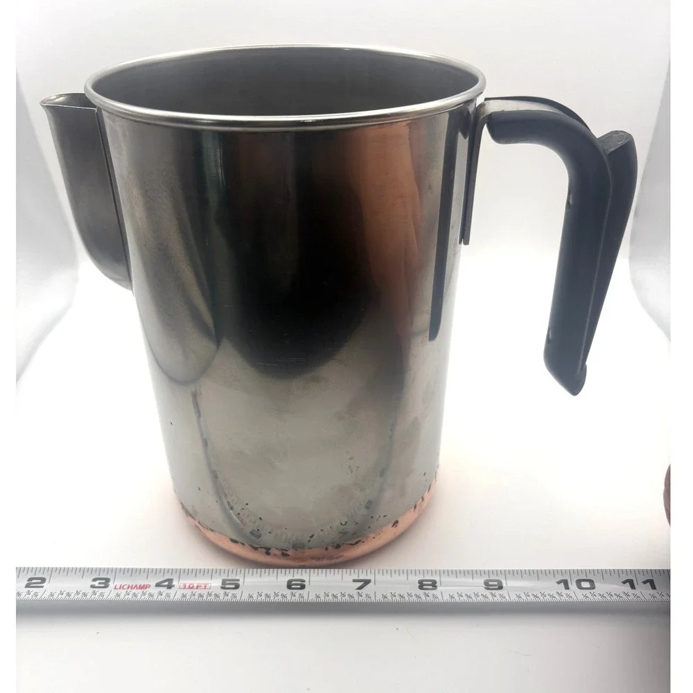 Vintage Revere Ware Copper Clad Stainless Steel Coffee Percolator Pot Lid 1801